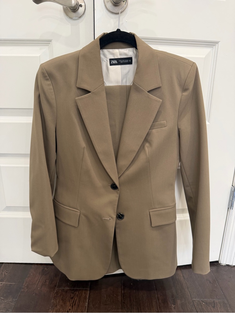 Zara Camel/Tan Single-Breasted Blazer & pants suit